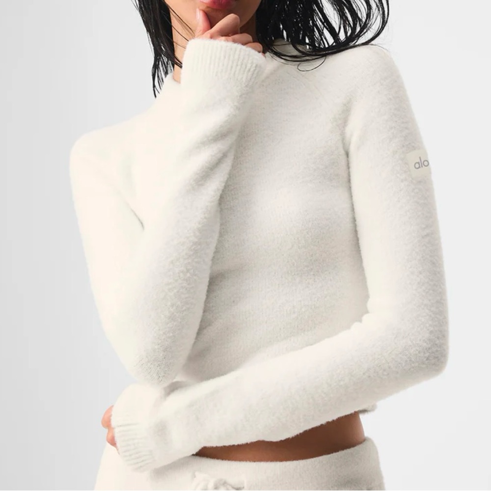 ALO Yoga Snuggle Up Sweater Long Sleeve, Ivory, S